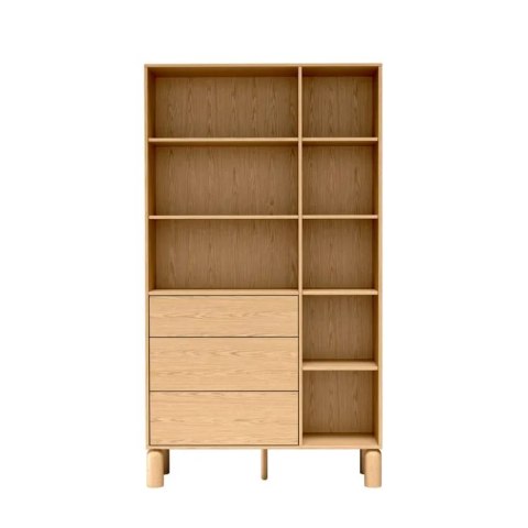 Regał Sanden SN-8 110 × 197 cm - Dąb Bookmatch
