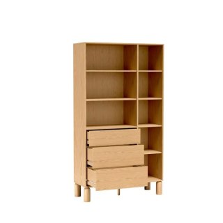 Regał Sanden SN-8 110 × 197 cm - Dąb Bookmatch