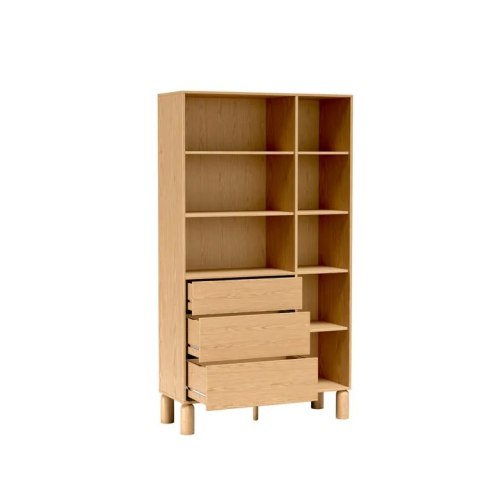 Regał Sanden SN-8 110 × 197 cm - Dąb Bookmatch