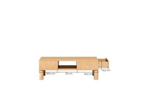Stolik kawowy Sanden SN-7 110 cm - Dąb Bookmatch