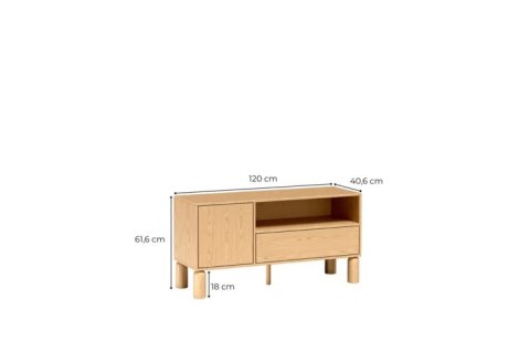 Szafka RTV Sanden SN-5 120 cm - Dąb Bookmatch