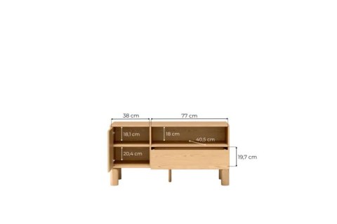 Szafka RTV Sanden SN-5 120 cm - Dąb Bookmatch