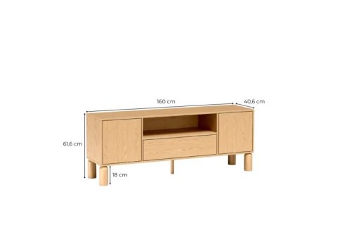 Szafka RTV Sanden SN-6 160 cm - Dąb Bookmatch