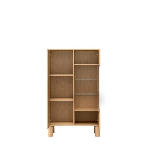 Witryna Sanden SN-3 89 cm - Dąb Bookmatch, opcja LED