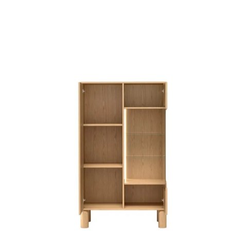Witryna Sanden SN-3 89 cm - Dąb Bookmatch, opcja LED