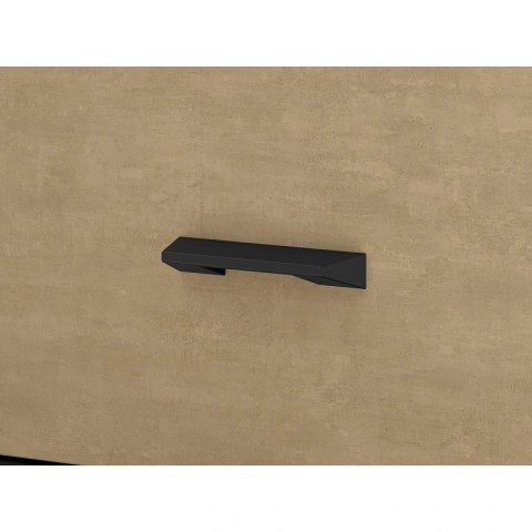 Komoda szeroka z szafką COLT 06 - dąb Craft złoty / czarny / stal premium