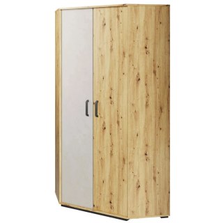 Szafa narożna młodzieżowa Qubic QB-01 - dąb artisan / szary