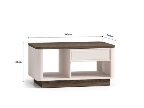 VILAVIO 06 stolik kawowy - kaszmir / dąb Windmill Dark