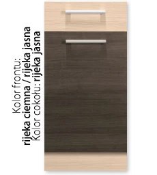 Kuchnia Modena 260 cm z blatem - Rijeka ciemna / Rijeka jasna