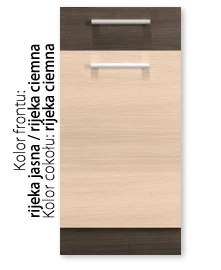 Kuchnia Modena 260 cm z blatem - Rijeka jasna / Rijeka ciemna