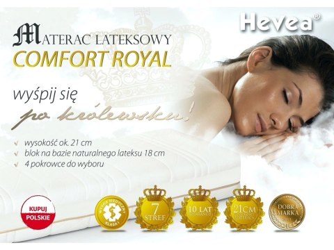 Materac lateksowy Hevea Comfort Royal 200x160 (Aegis Natural Care)