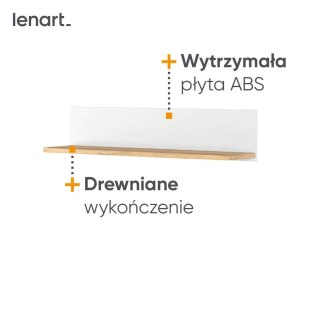 Półka ścienna Story SO-14 110 cm - kolor biały / dąb nash