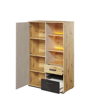 Szafka młodzieżowa Qubic QB-05 1D2S z LED