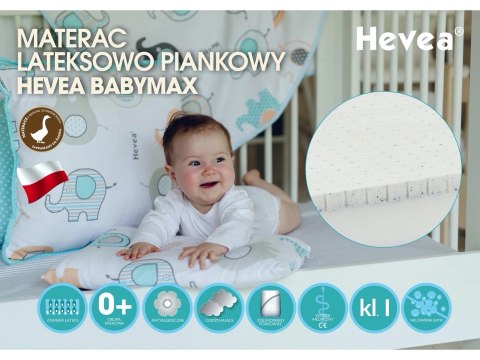 Materac z lateksem Hevea Baby Max 130x70 (Medica)