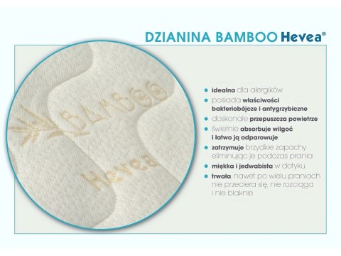 Materac z lateksem Hevea Bio Bamboo Junior 180x90 (Bamboo)