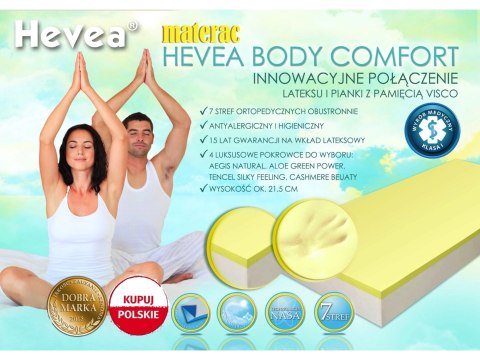 Materac z lateksem Hevea Body Comfort 200x180 (Bamboo)