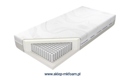 Materac Space 1000S 100x200 - hybrydowy, pokrowiec Silver Active | M&K Foam