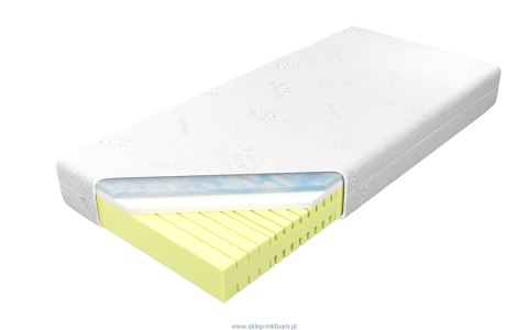 Materac Trio Comfort 120x200 - piankowy, pokrowiec Aloe Vera | M&K Foam
