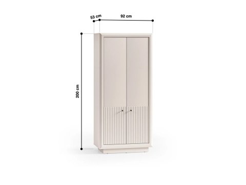Szafa dwudrzwiowa SOLO 02 Cashmere 92 cm - ML Meble