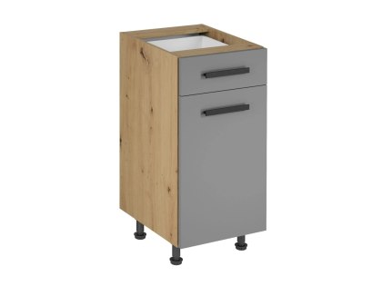 Szafka kuchenna Langen dolna D40S1 P/L PUSH OPEN - Dąb Artisan / Beige
