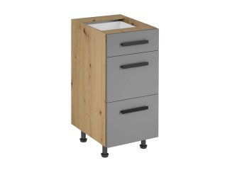 Szafka kuchenna Langen dolna D40S3 PUSH OPEN - Dąb Artisan / Beige