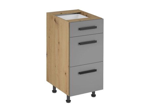Szafka kuchenna Langen dolna D40S3 PUSH OPEN - Dąb Artisan / Beige
