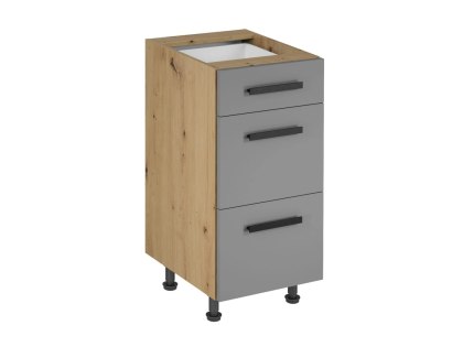 Szafka kuchenna Langen dolna D40S3 UCHWYT KL. - Dąb Artisan / Beige