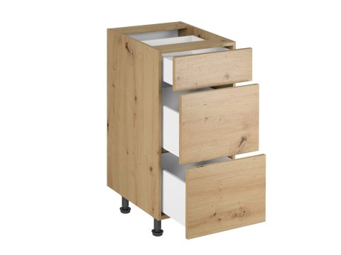 Szafka kuchenna Langen dolna D40S3 UCHWYT KL. - Dąb Artisan / Dąb Artisan