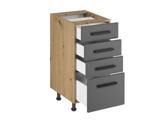 Szafka kuchenna Langen dolna D40S4 UCHWYT KL. - Grey / Dąb Artisan