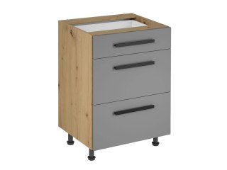Szafka kuchenna Langen dolna D60S3 PUSH OPEN - Dąb Artisan / Beige