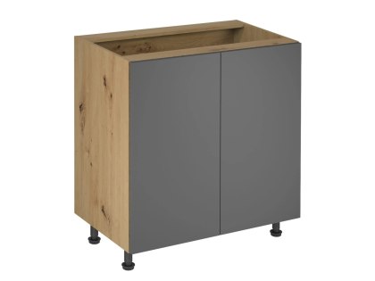 Szafka kuchenna dolna Langen D80 - Grey / Dąb Artisan