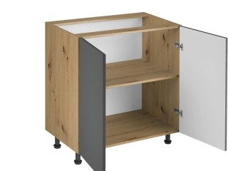 Szafka kuchenna dolna Langen D80 - Grey / Dąb Artisan