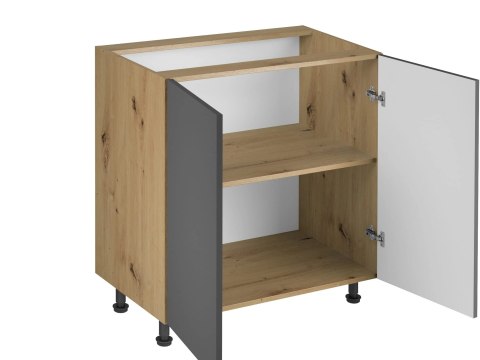 Szafka kuchenna dolna Langen D80 - Grey / Dąb Artisan