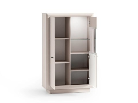 Witryna SOLO 04 Cashmere 92 cm z przeszkleniem - ML Meble