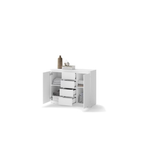Komoda 2D4S 109 cm Idea ID-04 - biały alpejski