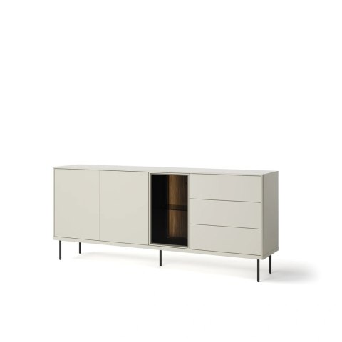 Komoda Epiro EP-05 194 cm 2D3S z oświetleniem LED - kaszmir / dąb ciemny