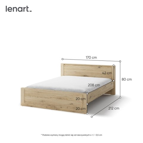 Łóżko 160 × 200 cm Idea ID-08(160) - san remo jasny