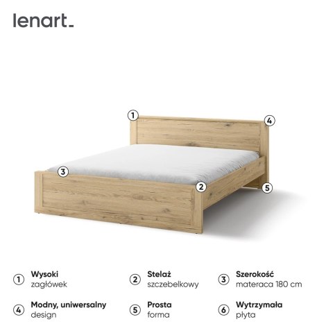Łóżko 180 × 200 cm Idea ID-08(180) - san remo jasny