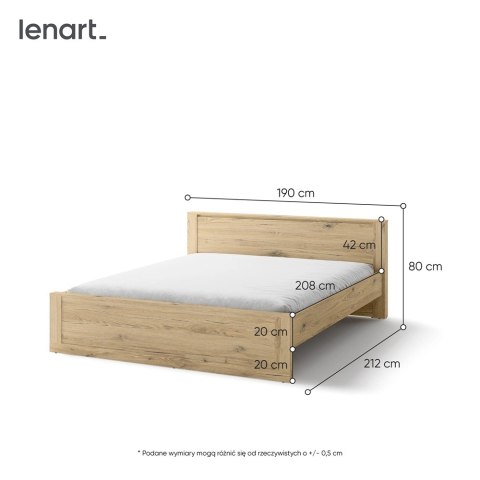 Łóżko 180 × 200 cm Idea ID-08(180) - san remo jasny