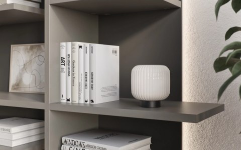 Regał Fitt FL-01L lewy 120 cm z oświetleniem LED - metalic ciemny / metalic jasny