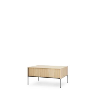 Stolik kawowy Flow FW-06 100 cm - dąb vincenza bielona / czarny