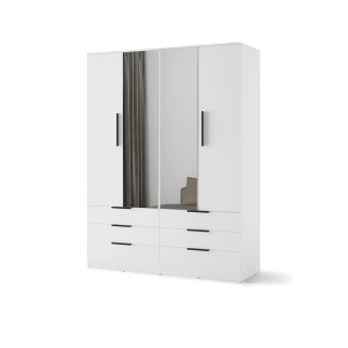 Szafa Avera AV-01 170 cm z lustrem i 6 szufladami - biała
