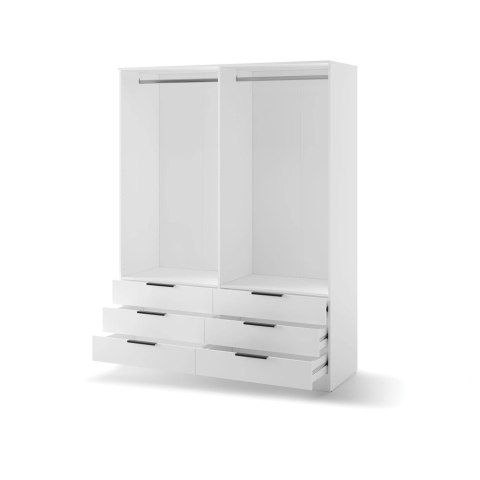 Szafa Avera AV-01 170 cm z lustrem i 6 szufladami - biała