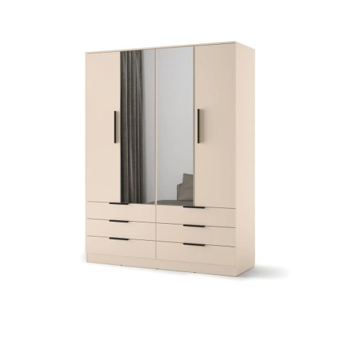 Szafa Avera AV-01 170 cm z lustrem i 6 szufladami - piasek pustyni