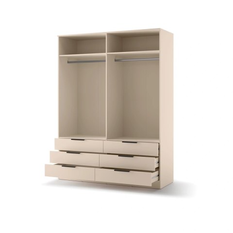 Szafa Avera AV-01 170 cm z lustrem i 6 szufladami - piasek pustyni