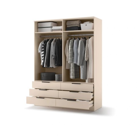 Szafa Avera AV-01 170 cm z lustrem i 6 szufladami - piasek pustyni