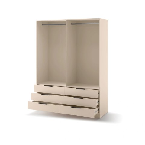 Szafa Avera AV-01 170 cm z lustrem i 6 szufladami - piasek pustyni