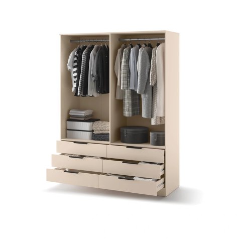 Szafa Avera AV-01 170 cm z lustrem i 6 szufladami - piasek pustyni