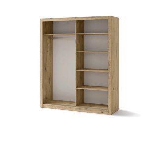 Szafa przesuwna 2D 180 cm z lustrem Idea ID-03 - san remo jasny