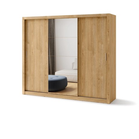Szafa przesuwna 3D 250 cm z lustrem Idea ID-01 - dąb shetland